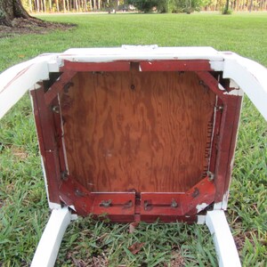 Shabby decor side table, nightstand, vintage side table, end table, table, furniture, shabby chic decor, white table image 4