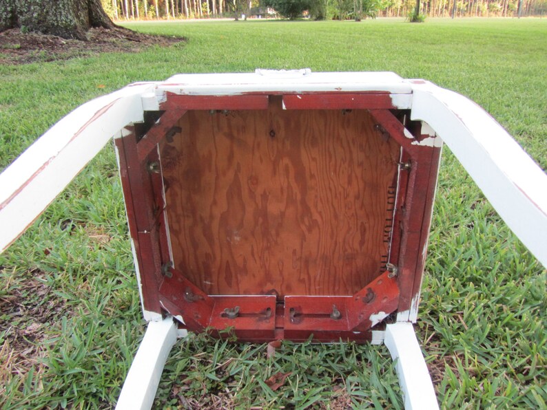 Shabby decor side table, nightstand, vintage side table, end table, table, furniture, shabby chic decor, white table image 4