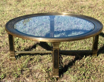 Brass table, vintage  coffee table, vintage  furniture, glass top table, brass coffee  table , metal table, mid century  furniture