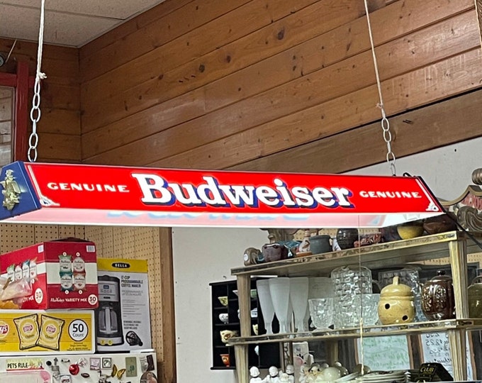 Vintage Budweiser Light, Budweiser Pool Table Light, Vintage Sign