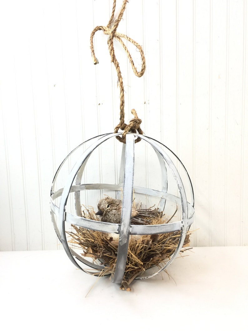 Birdcage Metal Orb Metal Sphere Metal Globe Hanging Etsy