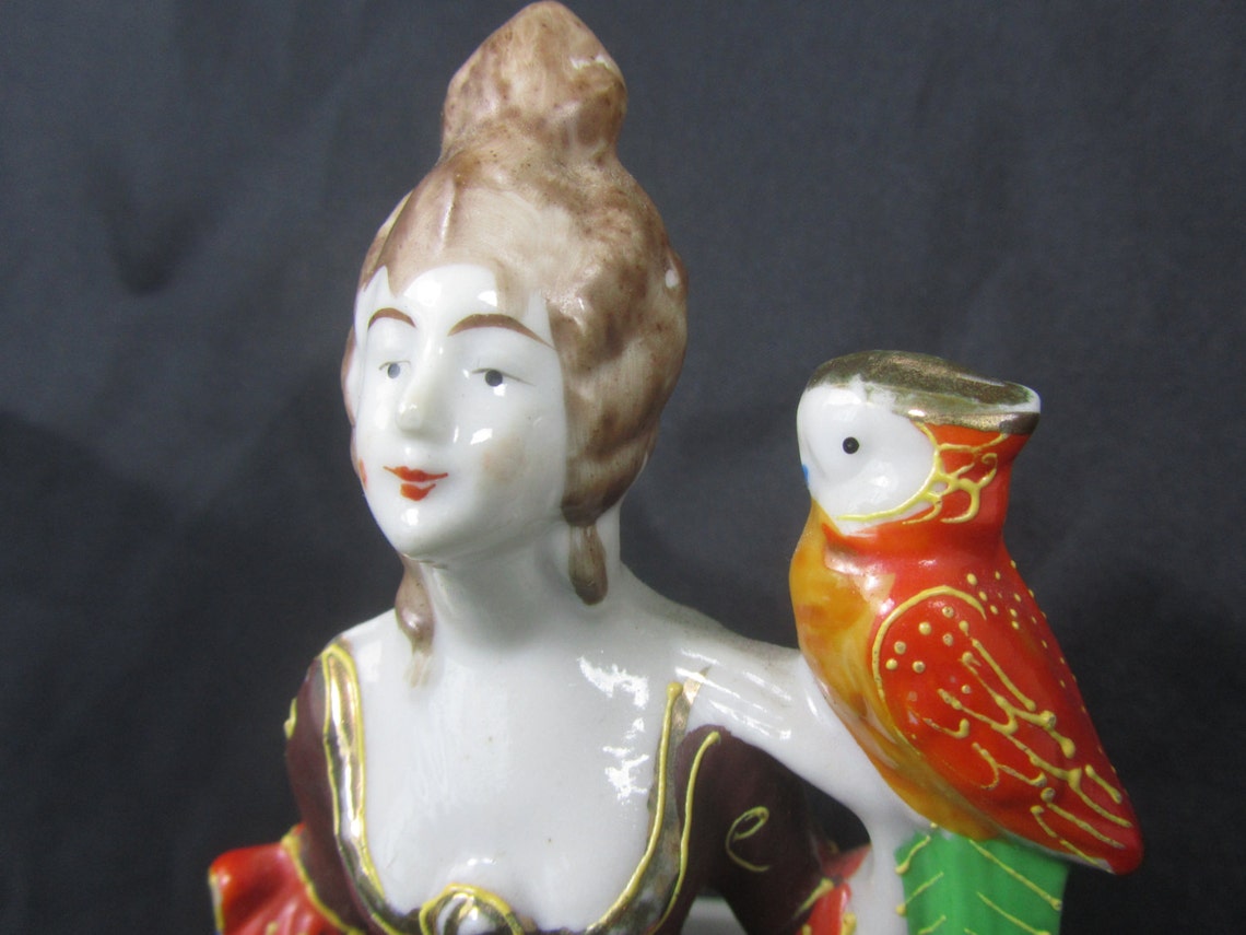 Wall Pocket Lady Ceramic Wall Pockets Victorian Ceramic Etsy