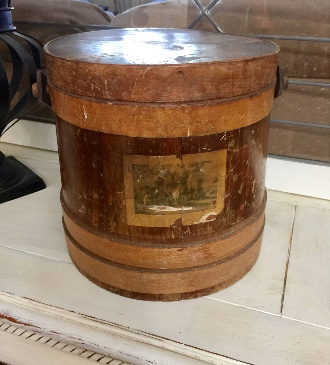 Vintage Firkin Bucket Wood Bucket Farmhouse Decor Vintage Etsy