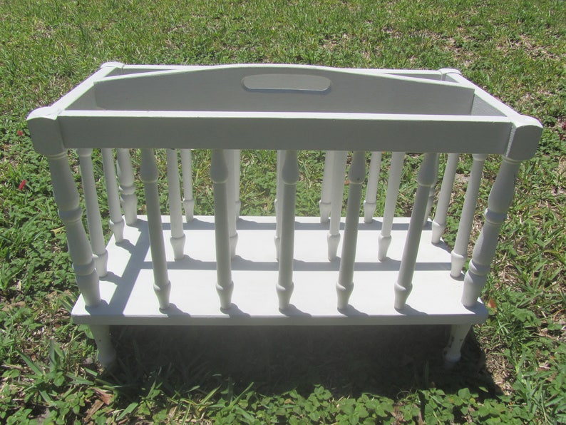 SHABBY CHIC DECOR Wood Magazine Holder Magazine Rack Etsy