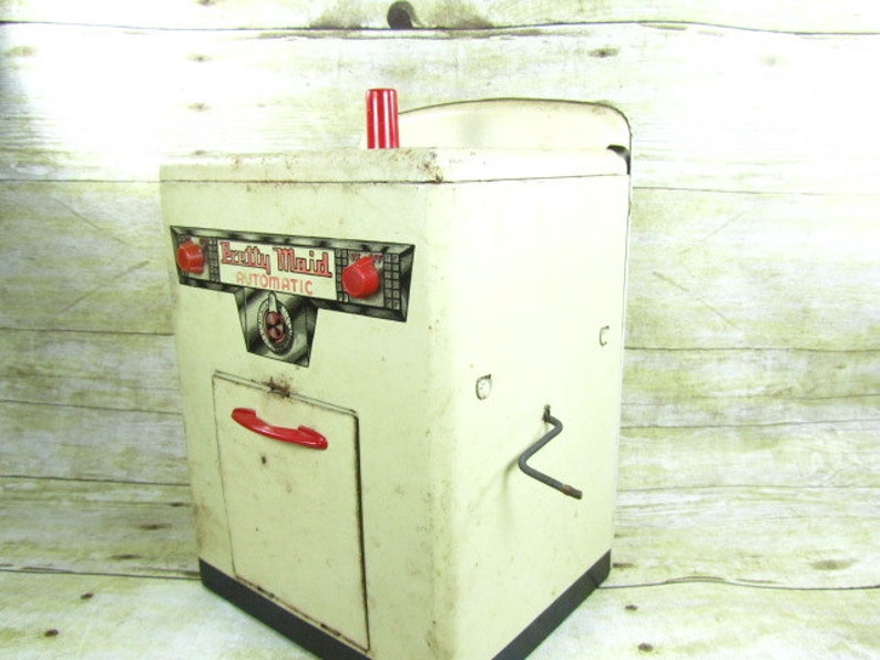 Toy Washing Machine Windup Toy Metal Machine Vintage Toy Etsy