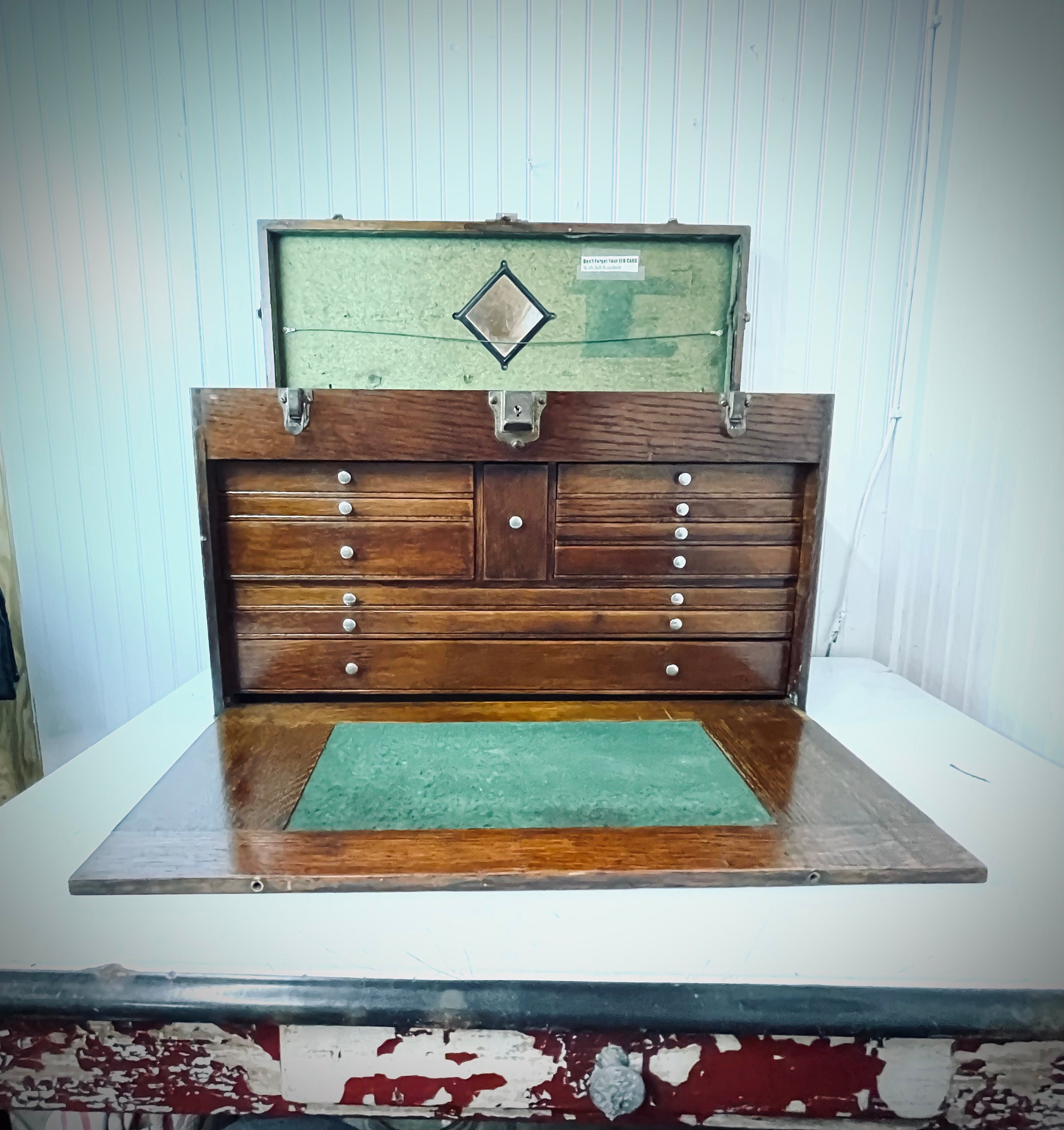 Rare & Fine! Mahogany GERSTNER Machinist's Tool Box with Original