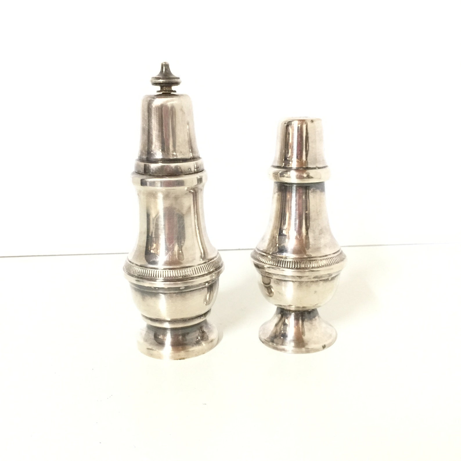Peugeot Silverplate Salt and Pepper Shakers Vintage Salt and Etsy