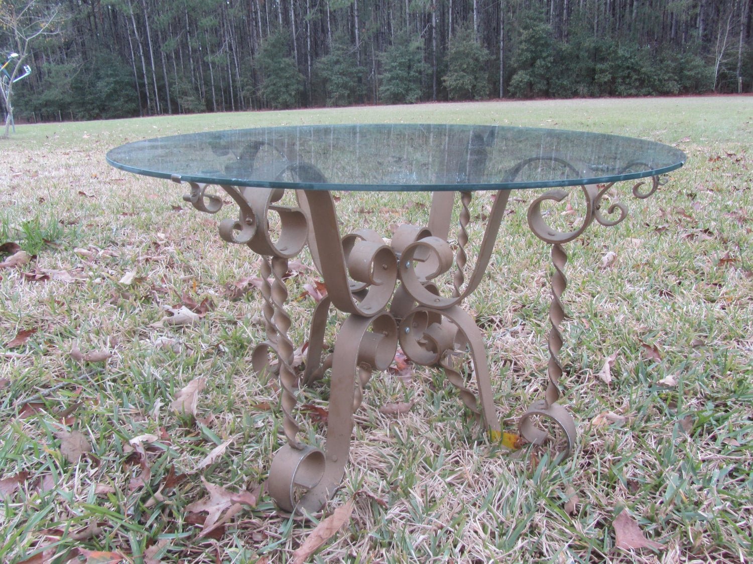 Metal End Table Glass Top Aluminum Base Round Metal End Table Glass Top, Decorative Round Table With Glass Top