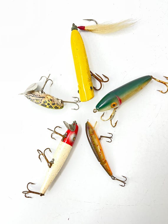 collectible wood fishing lures Fishing lure collection, wood fishing lure, Nimble Nose, Fred Arboc Akron  Ohio, outdoors, camping, fish hook, fisherman, collectibles