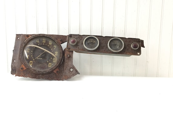 Vintage Speedometer Dashboard Instruments Rusty Car Parts | Etsy