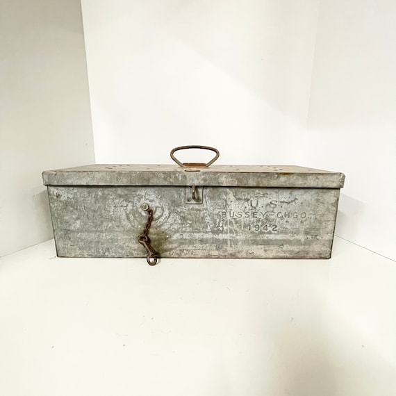 Vintage Metallbox, Werkzeugkiste, Behlter, Aufbewahrung, Bussey  Werkzeugkiste, Organizer, Industrie, 1942 Werkzeugkiste, Feldkiste, - Etsy  sterreich