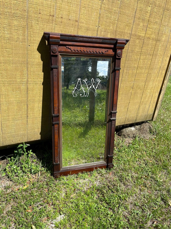 Antique Eastlake Mirror Wood Mirror Mirror Wall Mirror Etsy