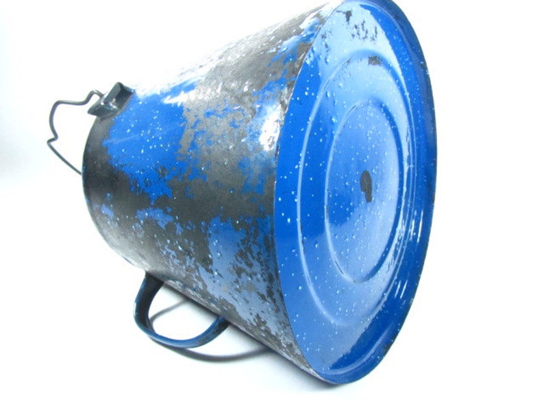 blue enamelware Vintage kettle,tea kettle enamel tea pot,farmhouse decor ENAMEL COFFEE POT