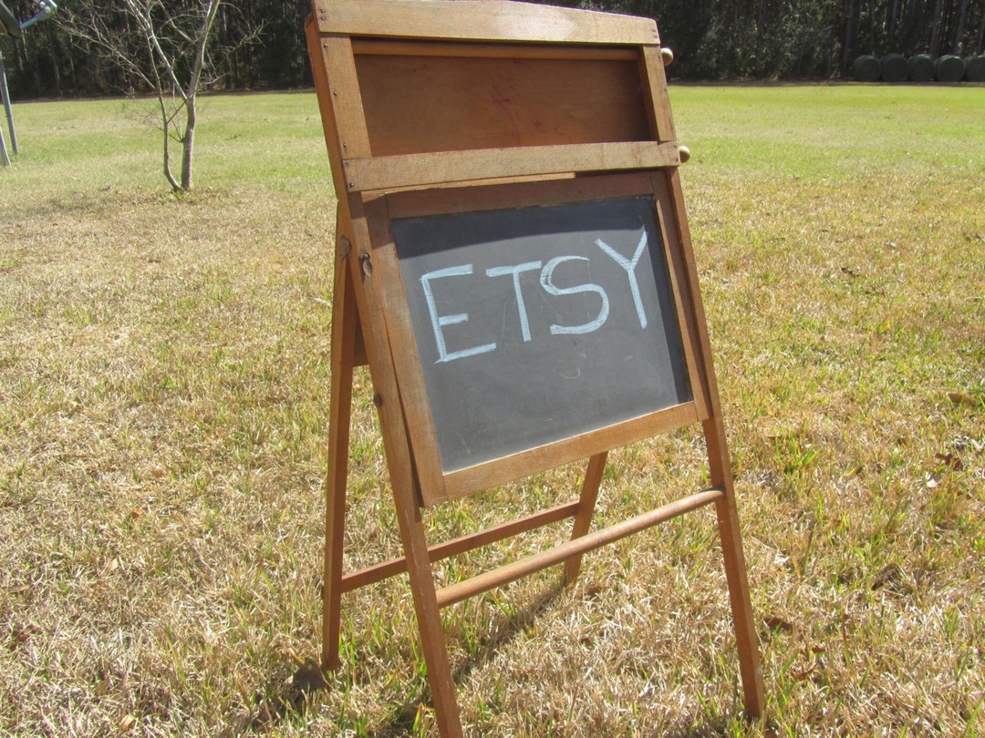 Vintage Chalkboard,easel, Folding Desk,artists Easel, Childs Desk,home School, Blackboard,arts