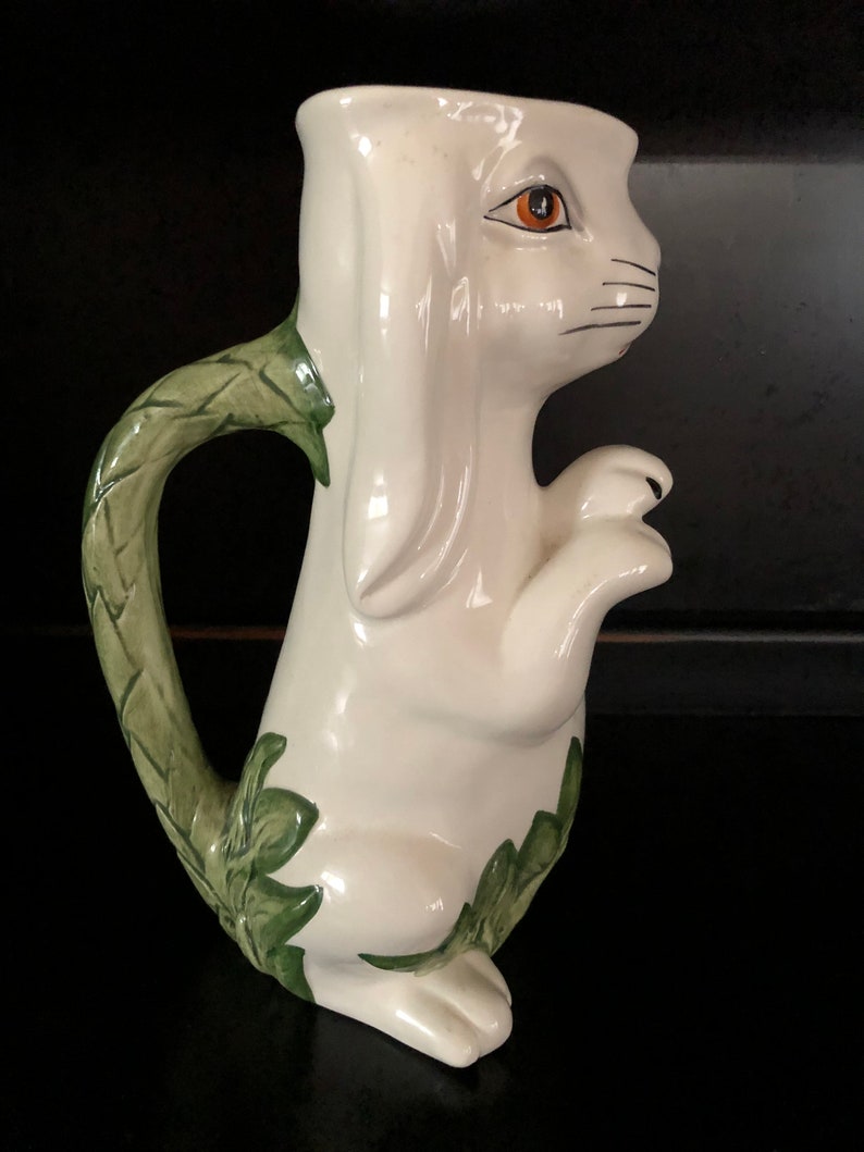 Vintage Porcelain Pitcher, Mottahedeh Rabbit Pitcher, Bunny, Jug ...
