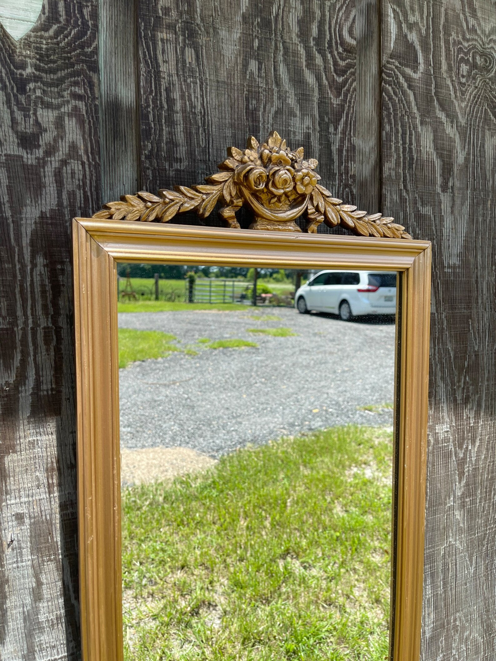 Antique Mirror, Vintage Mirror, Wall Hanging, Gold Gilt Frame, Wall ...