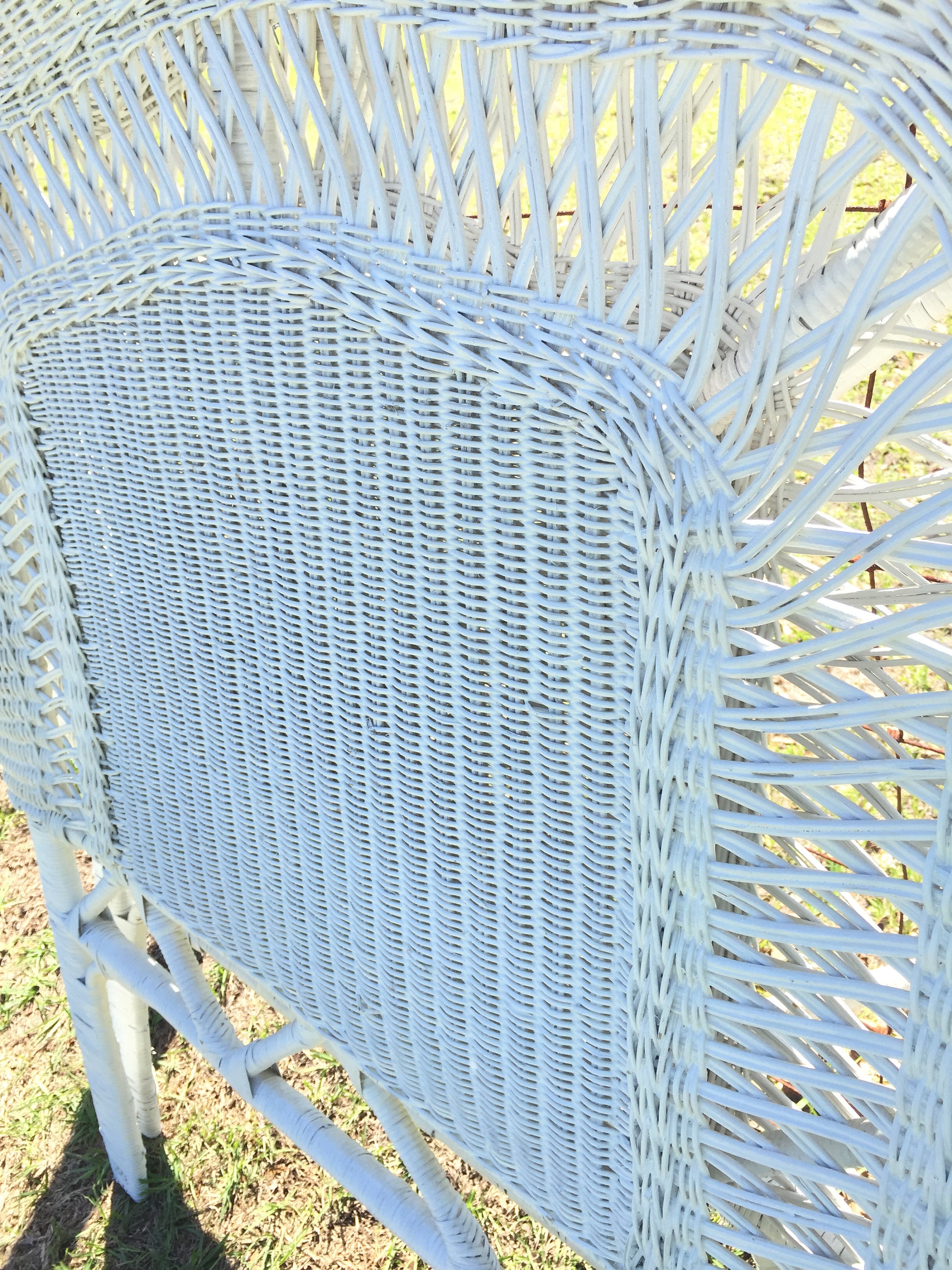 Vintage twin bed headboard wicker headboardfarmhouse decor ...