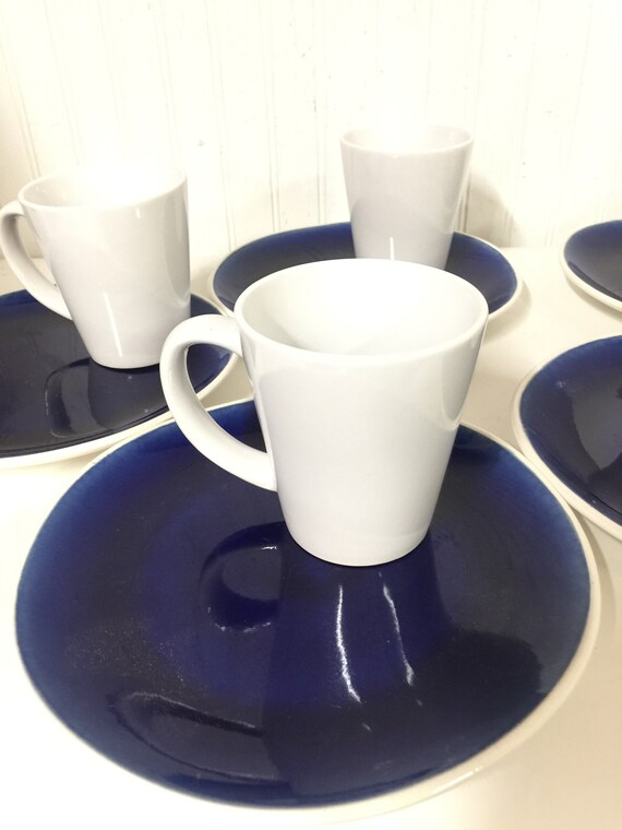 Vintage China Vintage Blue Plates Dinnerware White Mugs Nicole Miller Plates Place Setting Dishes Blue and White China Blue Plate Etsy