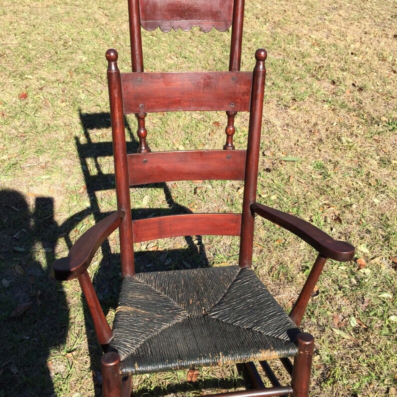 Antique Rocking Chair High Back Rocking Chair Antique Etsy
