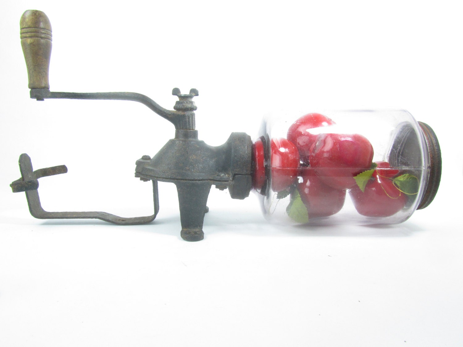 Antique Coffee Grinder and Jar, Vintage Coffee Mill, Arcade Coffee Grinder  - Etsy