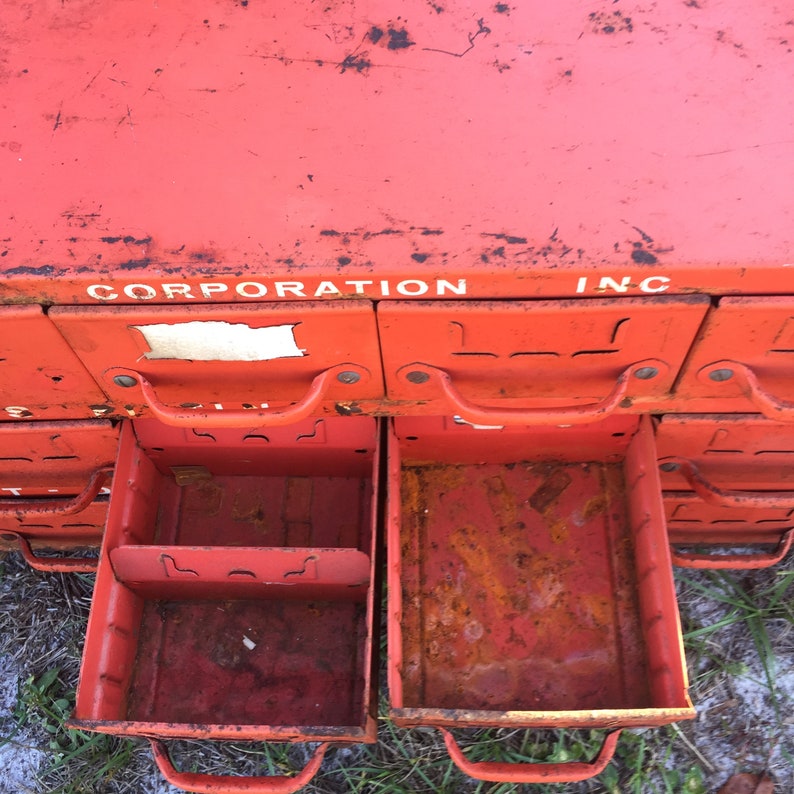 Metal drawer Vintage metal drawer box storage Etsy