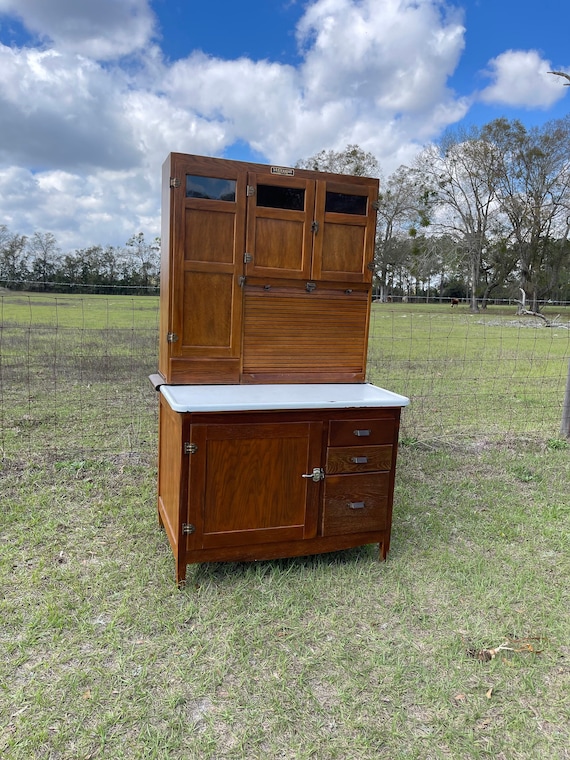 Antique Mcdougall Hoosier Cabinet Hutch China Cabinet Primitive