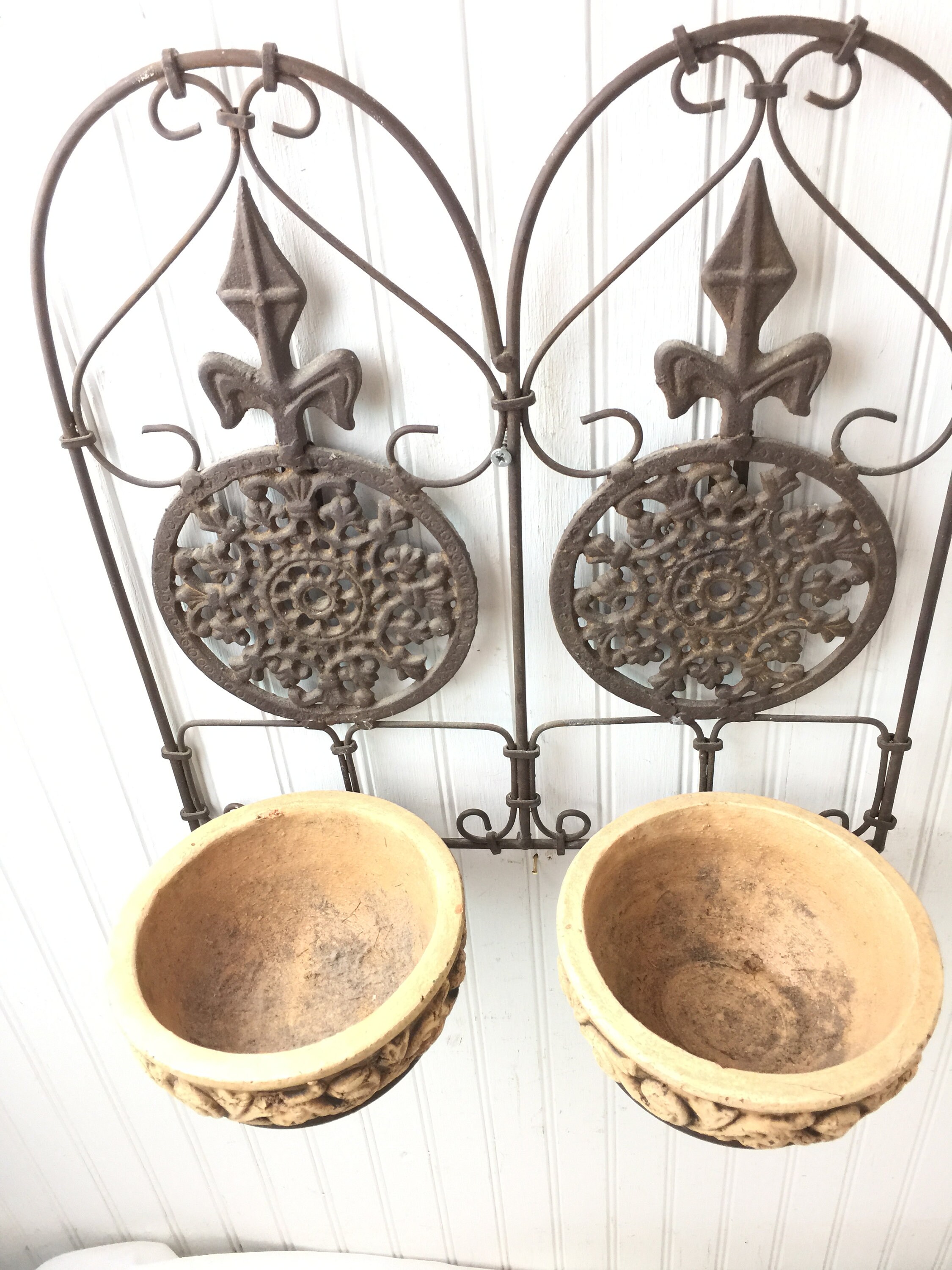 Vintage wall planter vintage wall pocket metal wall hanging Etsy
