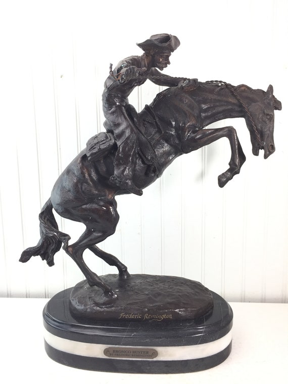 Frederic Remington Bronco Buster Bronze, Horse Sculpture