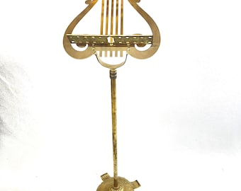 Brass music stand, Lyre sheet music stand, adjustable stand,music note,orchestras,music,book holder,