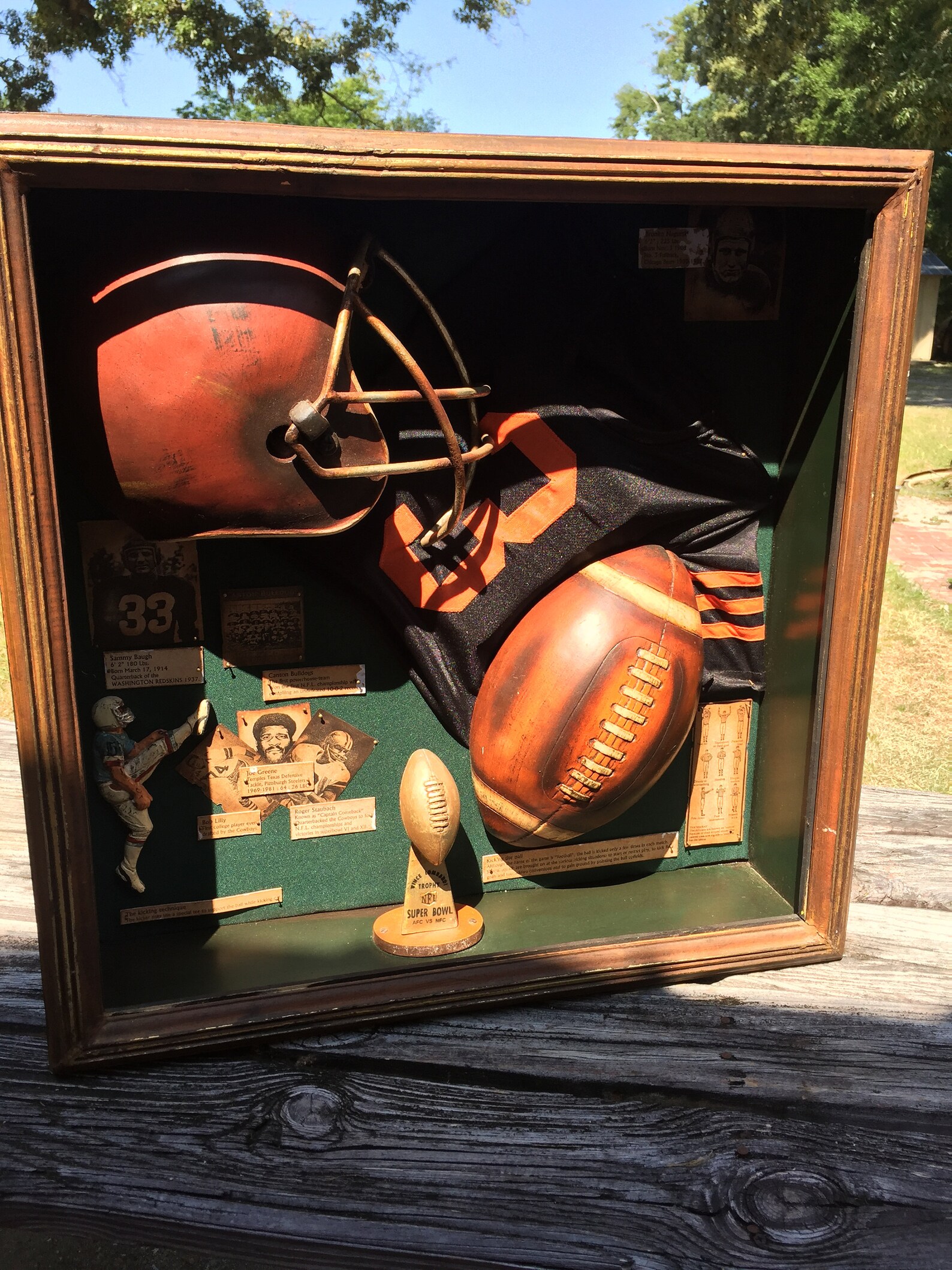 Sports Memorabilia Football Decor Box Wall Decor Man Cave Etsy