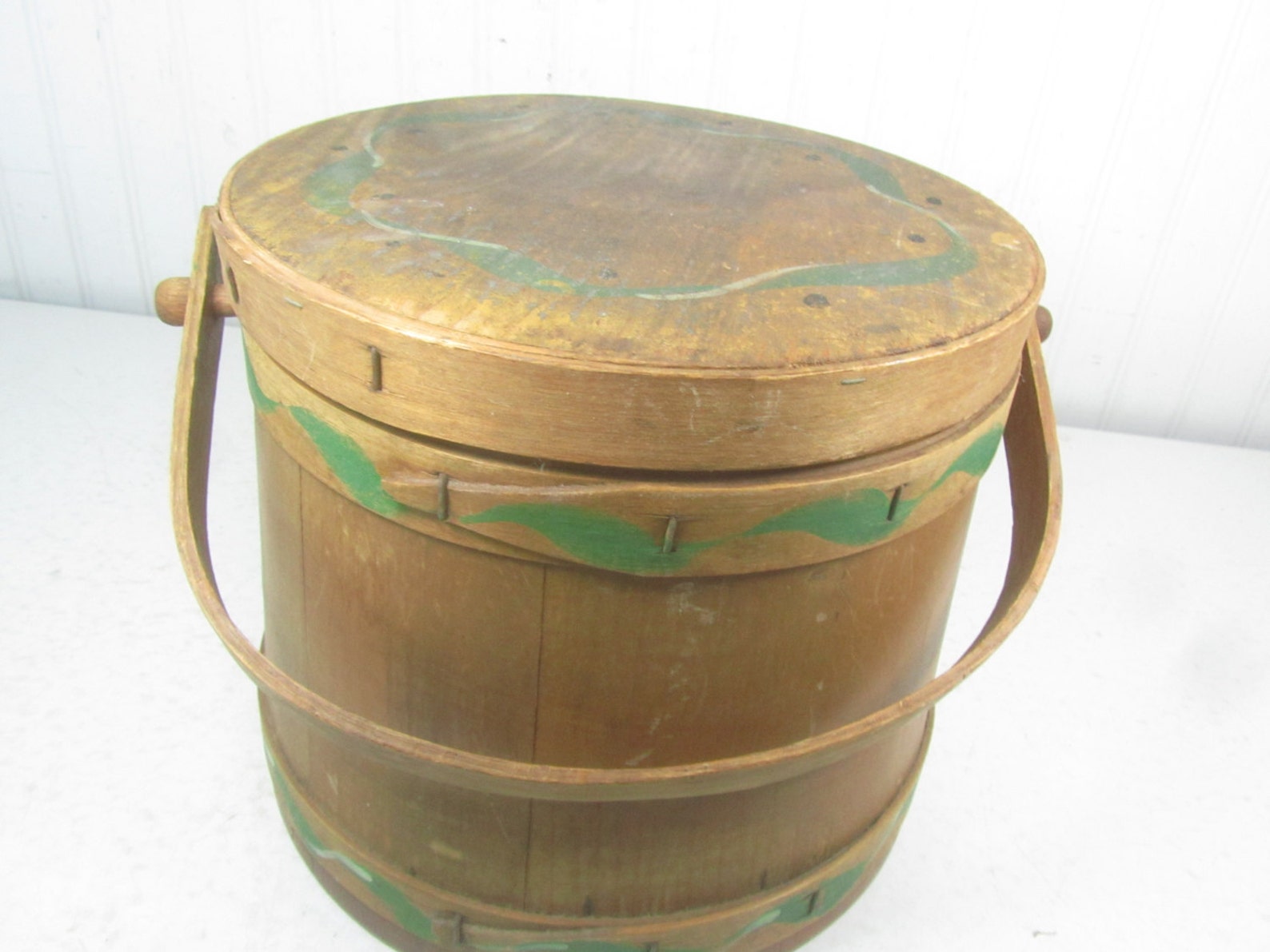 Vintage Firkin Bucket Wood Bucket Collectible Wood Decor Etsy
