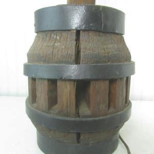Antique Wagon Wheel Hub Lamp, Farmhouse Decor, Rustic Decor, Ranch House Decor, Primitive Lamp, Western Decor, Wagon Wheel, Cowboy Lamp image 3
