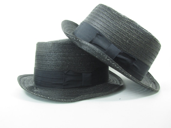 Vintage Hat, straw hat, Fedora, OOAK hat, Mens Ha… - image 1