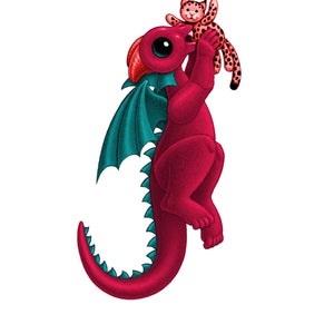 Dragon baby j – desde un corral lleno de pequeñas cartas de dragón.