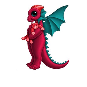 Dragon baby k – de un corral lleno de pequeñas cartas de dragón.