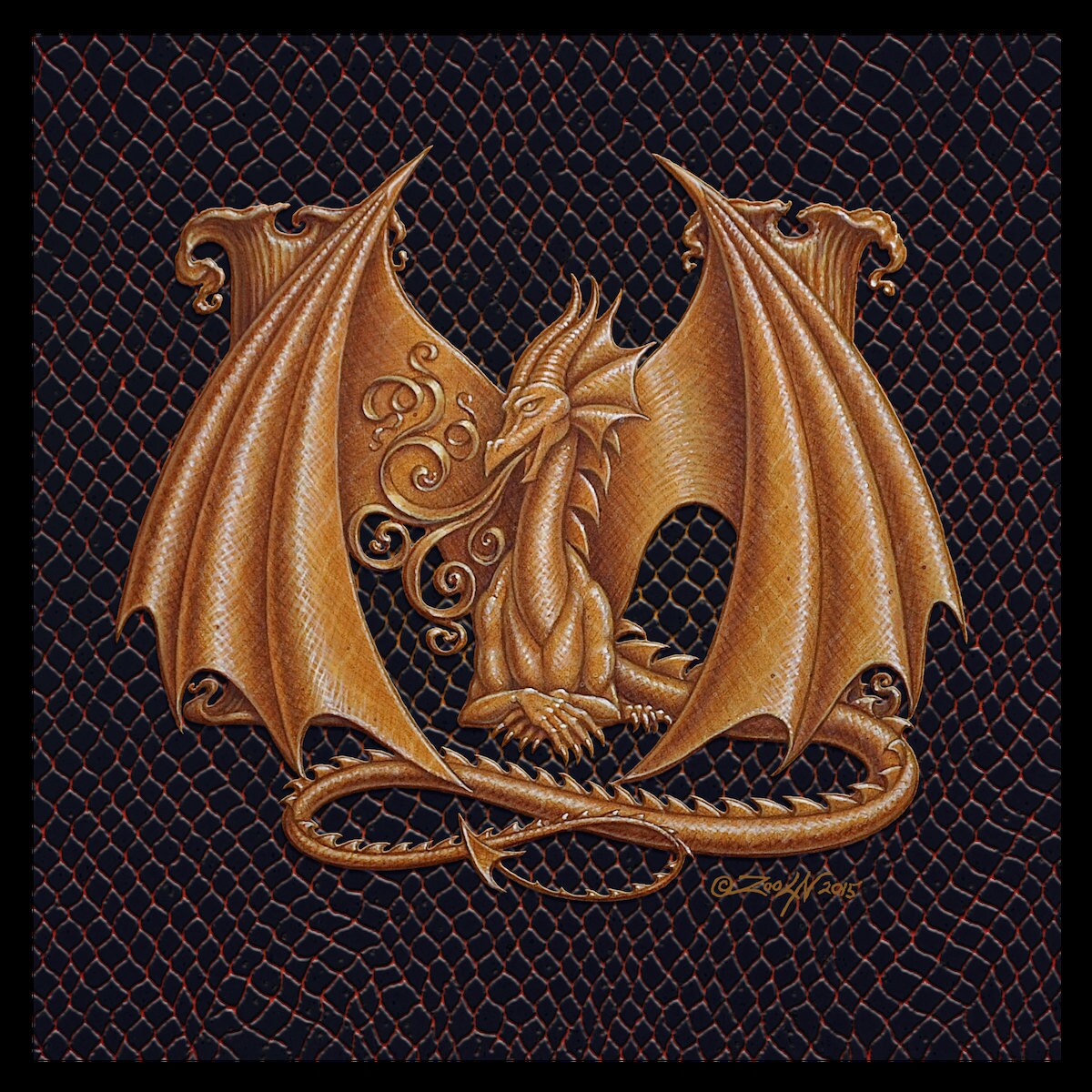 Dragon Letter M an ornate fantasy monogram from | Etsy