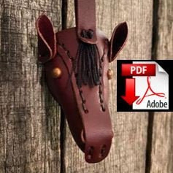 Peerless Pony PDF Download - Key Fob - Dangle - Ornament - Leather Pattern Horse Head