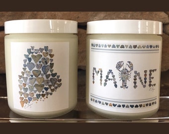 Maine made candles, 100% pure candles, Maine candles, Maine map gifts, Maine gifts, State of Maine gifts, Maine made gifts, Maine lobster