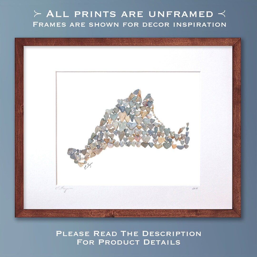 Martha's Vineyard Art Print, Martha's Vineyard Map, Martha's Vineyard