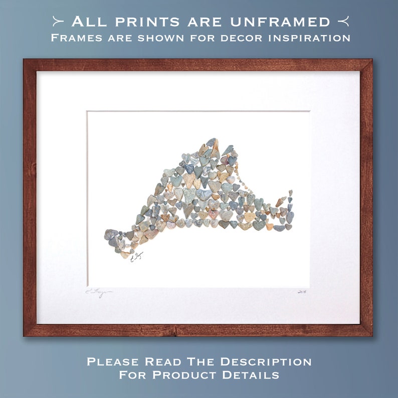 Martha's Vineyard Art Print Martha's Vineyard Map Etsy