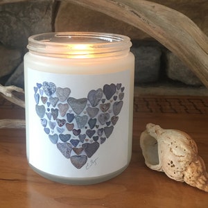 Heart of hearts candle, hearts in heart gifts, heart full of love gifts, 100% pure candle, Maine made candle, Maine made gifts image 7