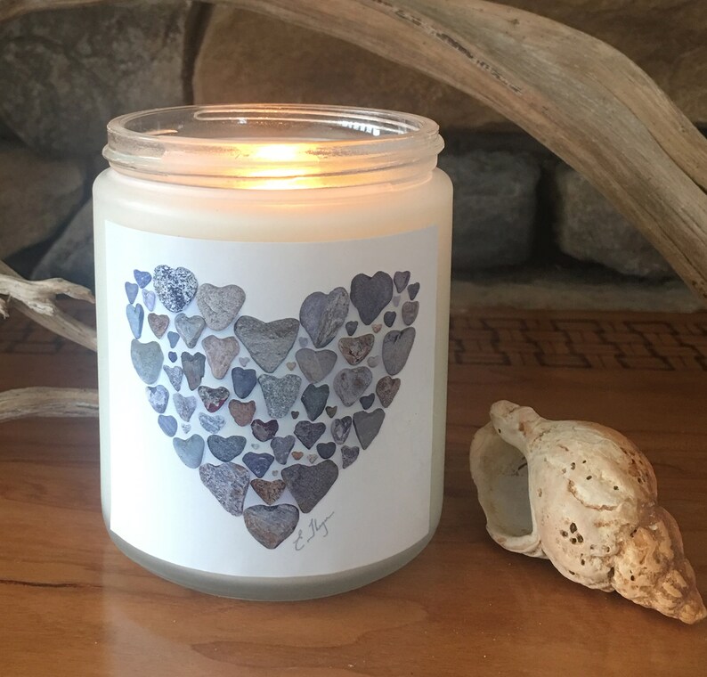 Heart of hearts candle, hearts in heart gifts, heart full of love gifts, 100% pure candle, Maine made candle, Maine made gifts image 7