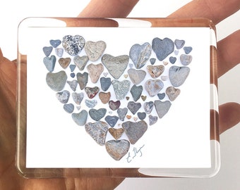 Heart of Hearts Magnet, Love Fridge Art, Bridal Shower Wedding Party Favors, Valentine's Gifts