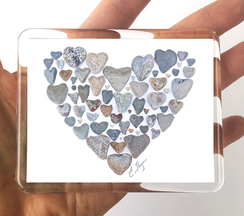 Heart of hearts magnet designed with heart rocks