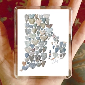 Rhode Island magnet, Rhode Island map art, Rhode Island gifts, Rhode Island state map, Rhode Island party favor, Rhode Island wedding favors