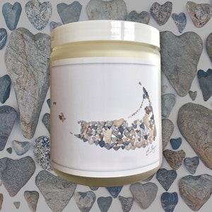 Nantucket candle, Nantucket gifts, Nantucket love, love ACK, Nantucket map gift, Nantucket hostess gift, Nantucket wedding, 100% pure candle