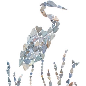 Great blue heron card, heron art card, wildlife art card, egret art card, heron lover card, Maine made card, egret lover card bild 2