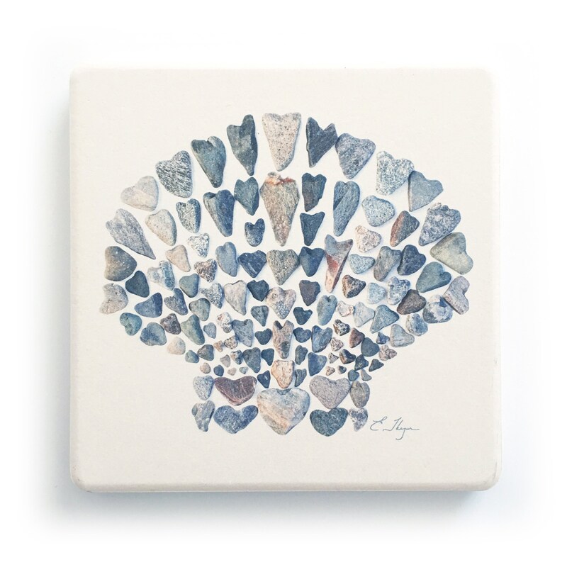 Seashell Coasters - Etsy