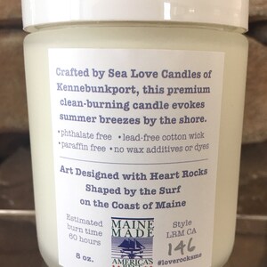 Heart of hearts candle, hearts in heart gifts, heart full of love gifts, 100% pure candle, Maine made candle, Maine made gifts image 5