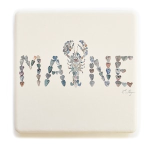 Maine lobster coaster, Maine lobster gifts, Maine housewarming gift, Maine coaster set, Maine lover gift, Maine decor, Maine souvenir